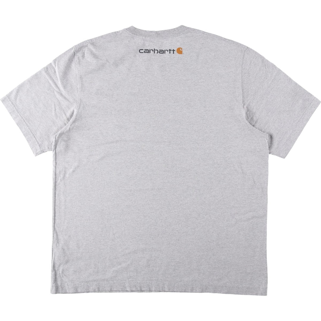 Carhartt ORIGINAL FIT short sleeve logo T-shirt, men's XL size cotton gray type Vintage Second Hand