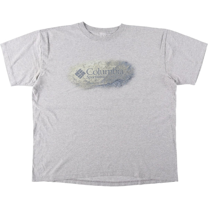 Columbia Short-Sleeve Logo T-Shirt, Men's Size XL (approx.) unclear gray type Vintage Second Hand