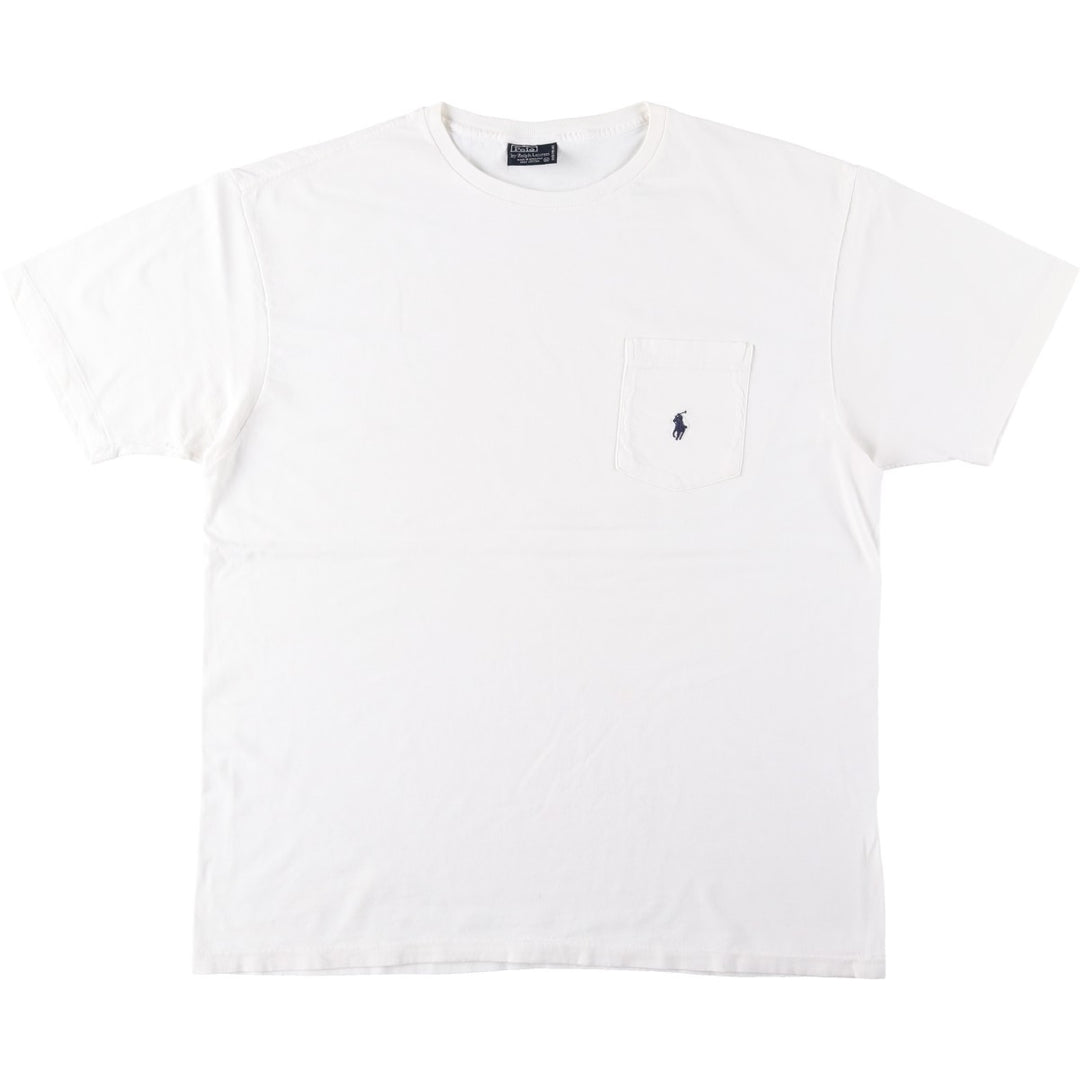 Ralph Lauren POLO by Ralph Lauren Short Sleeve One Point Logo Pocket T-Shirt Men's M cotton white type Vintage Second Hand