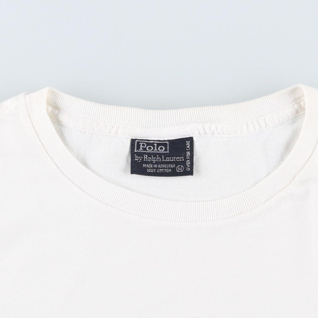 Ralph Lauren POLO by Ralph Lauren Short Sleeve One Point Logo Pocket T-Shirt Men's M cotton white type Vintage Second Hand