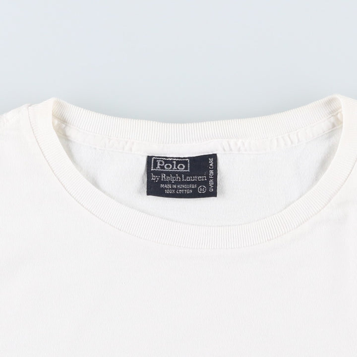 Ralph Lauren POLO by Ralph Lauren Short Sleeve One Point Logo Pocket T-Shirt Men's M cotton white type Vintage Second Hand