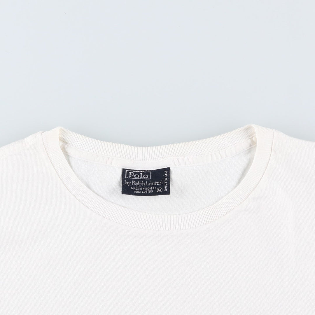 Ralph Lauren POLO by Ralph Lauren Short Sleeve One Point Logo Pocket T-Shirt Men's M cotton white type Vintage Second Hand