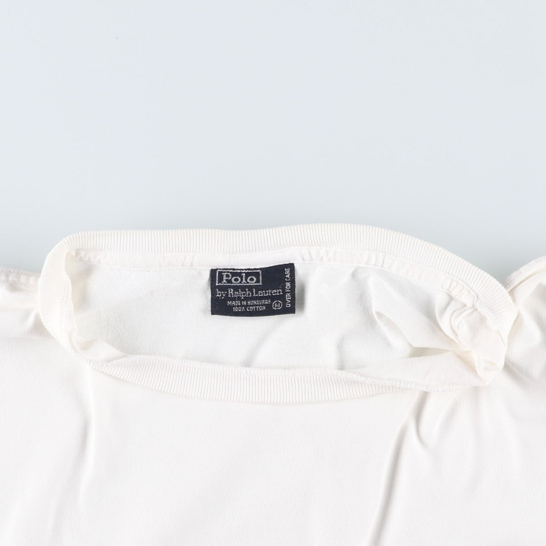 Ralph Lauren POLO by Ralph Lauren Short Sleeve One Point Logo Pocket T-Shirt Men's M cotton white type Vintage Second Hand