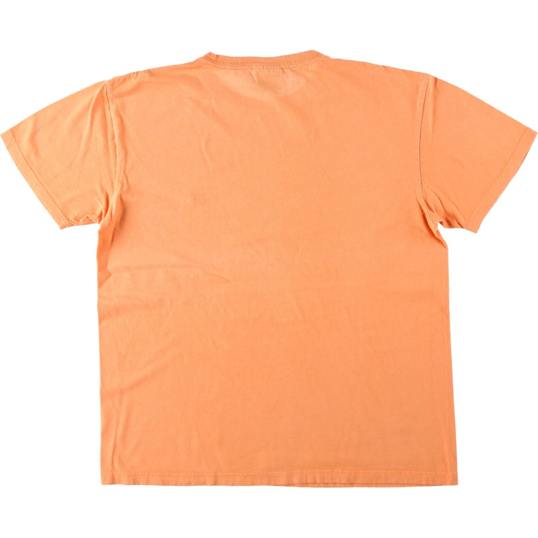 Ralph Lauren POLO by Ralph Lauren Short-Sleeve T-Shirt with One-Point Logo Pocket, Men's Size S (approx.) cotton orange type Vintage Second Hand