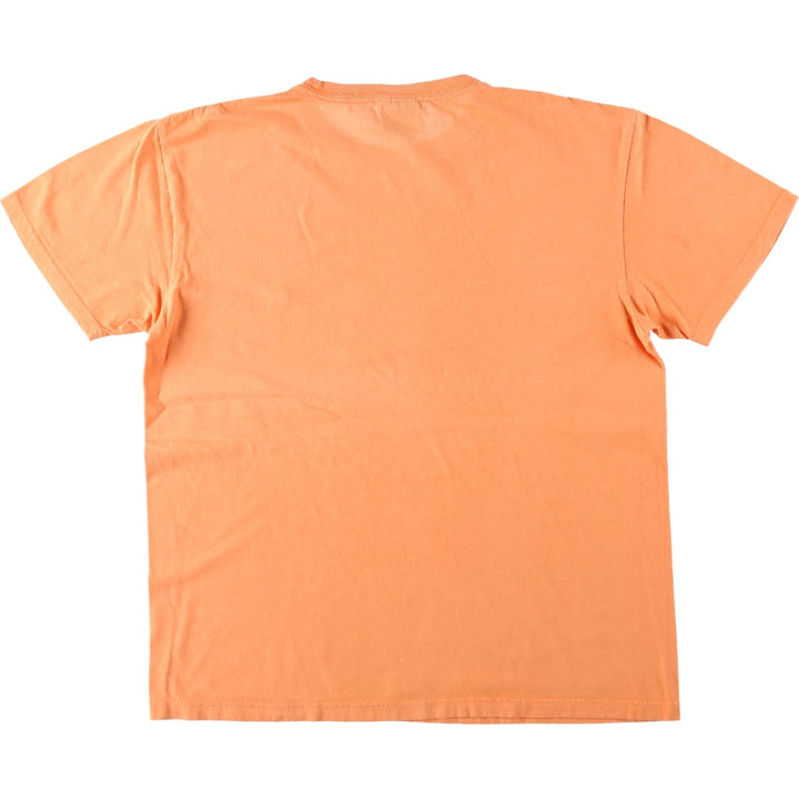 Ralph Lauren POLO by Ralph Lauren Short-Sleeve T-Shirt with One-Point Logo Pocket, Men's Size S (approx.) cotton orange type Vintage Second Hand