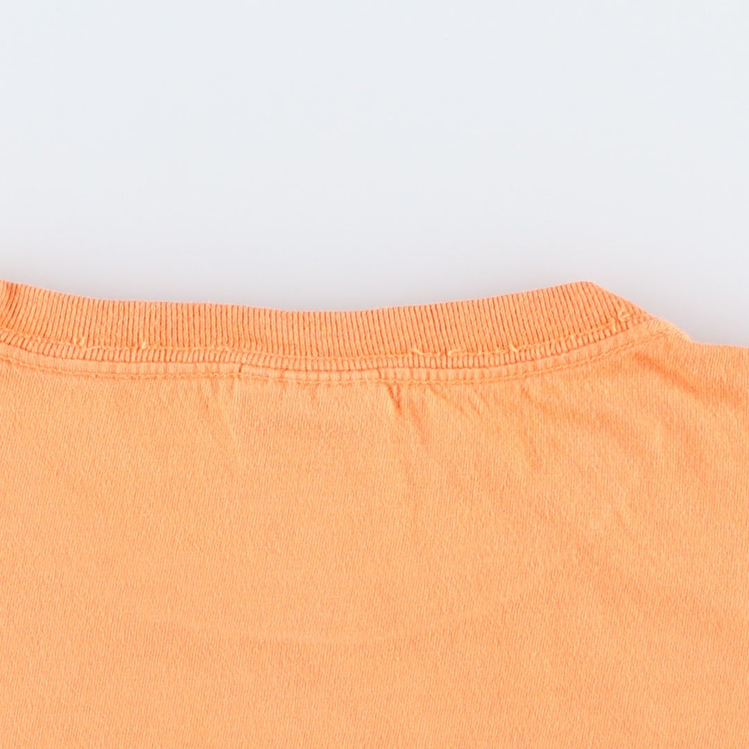 Ralph Lauren POLO by Ralph Lauren Short-Sleeve T-Shirt with One-Point Logo Pocket, Men's Size S (approx.) cotton orange type Vintage Second Hand