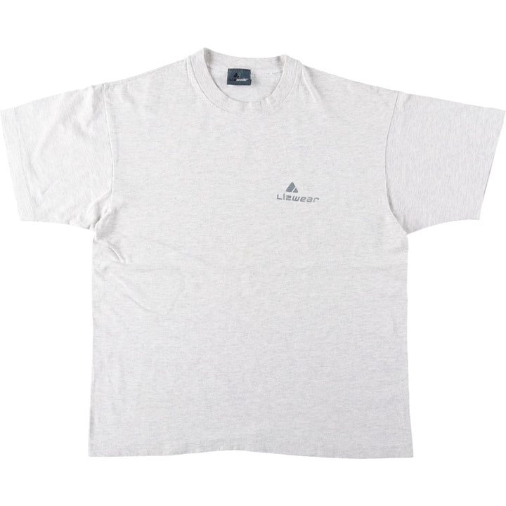 90'S Liz Wear Short-Sleeve Printed T-Shirt, Men's Size M (Equivalent), Vintage unclear gray type Vintage Second Hand