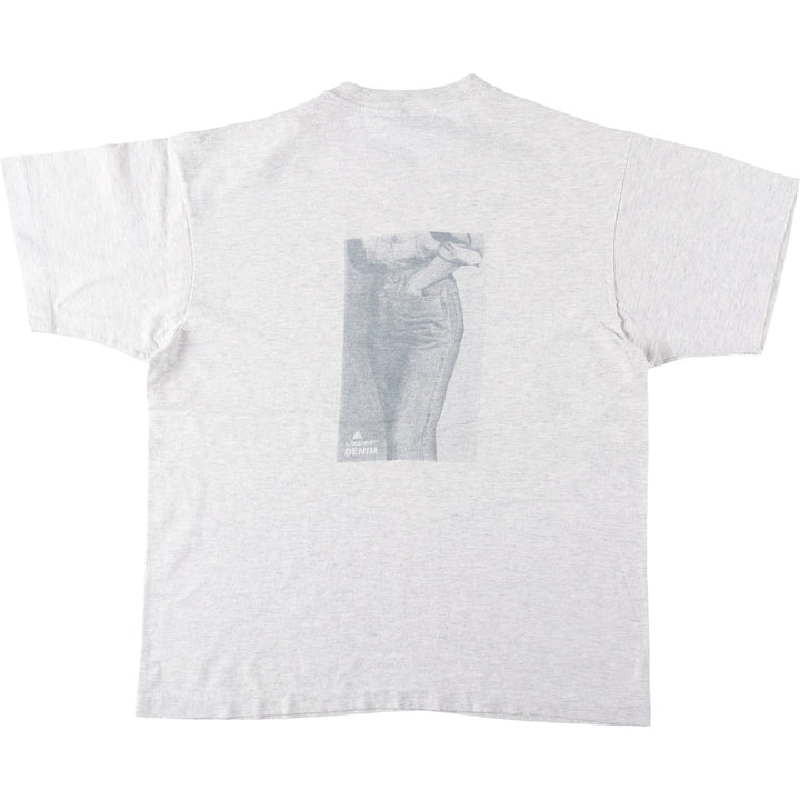 90'S Liz Wear Short-Sleeve Printed T-Shirt, Men's Size M (Equivalent), Vintage unclear gray type Vintage Second Hand