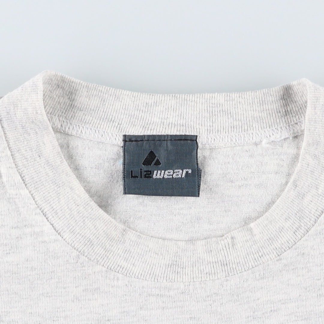 90'S Liz Wear Short-Sleeve Printed T-Shirt, Men's Size M (Equivalent), Vintage unclear gray type Vintage Second Hand