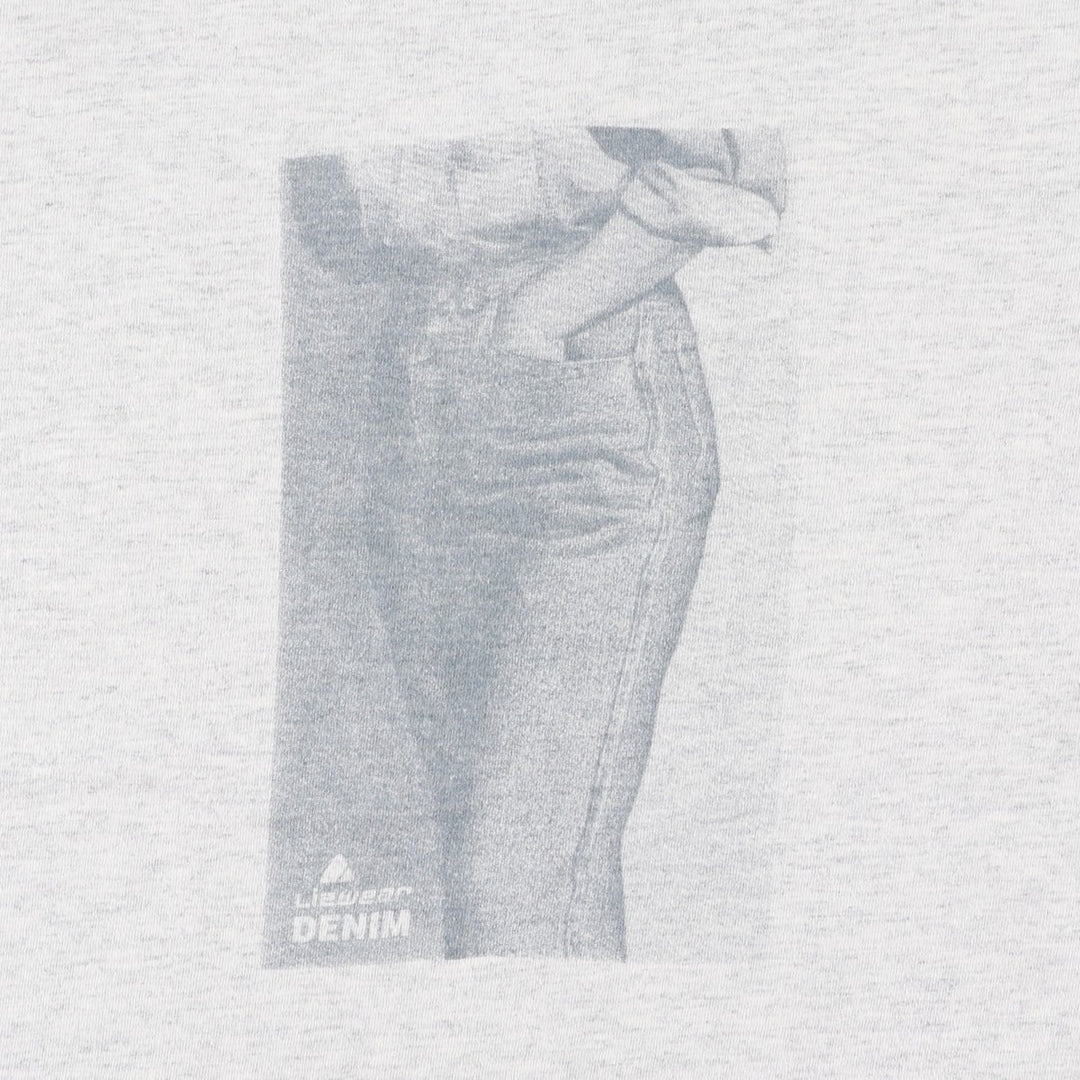 90'S Liz Wear Short-Sleeve Printed T-Shirt, Men's Size M (Equivalent), Vintage unclear gray type Vintage Second Hand