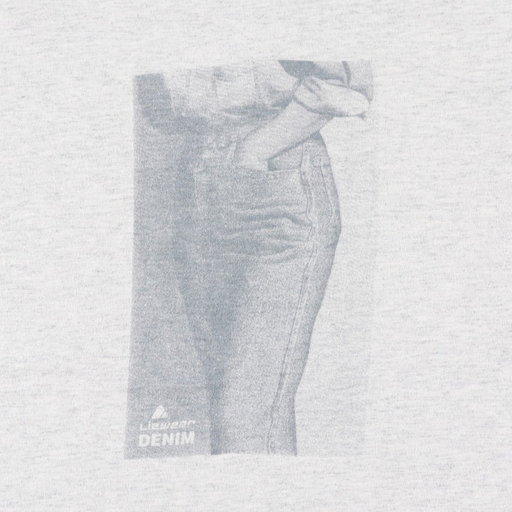 90'S Liz Wear Short-Sleeve Printed T-Shirt, Men's Size M (Equivalent), Vintage unclear gray type Vintage Second Hand