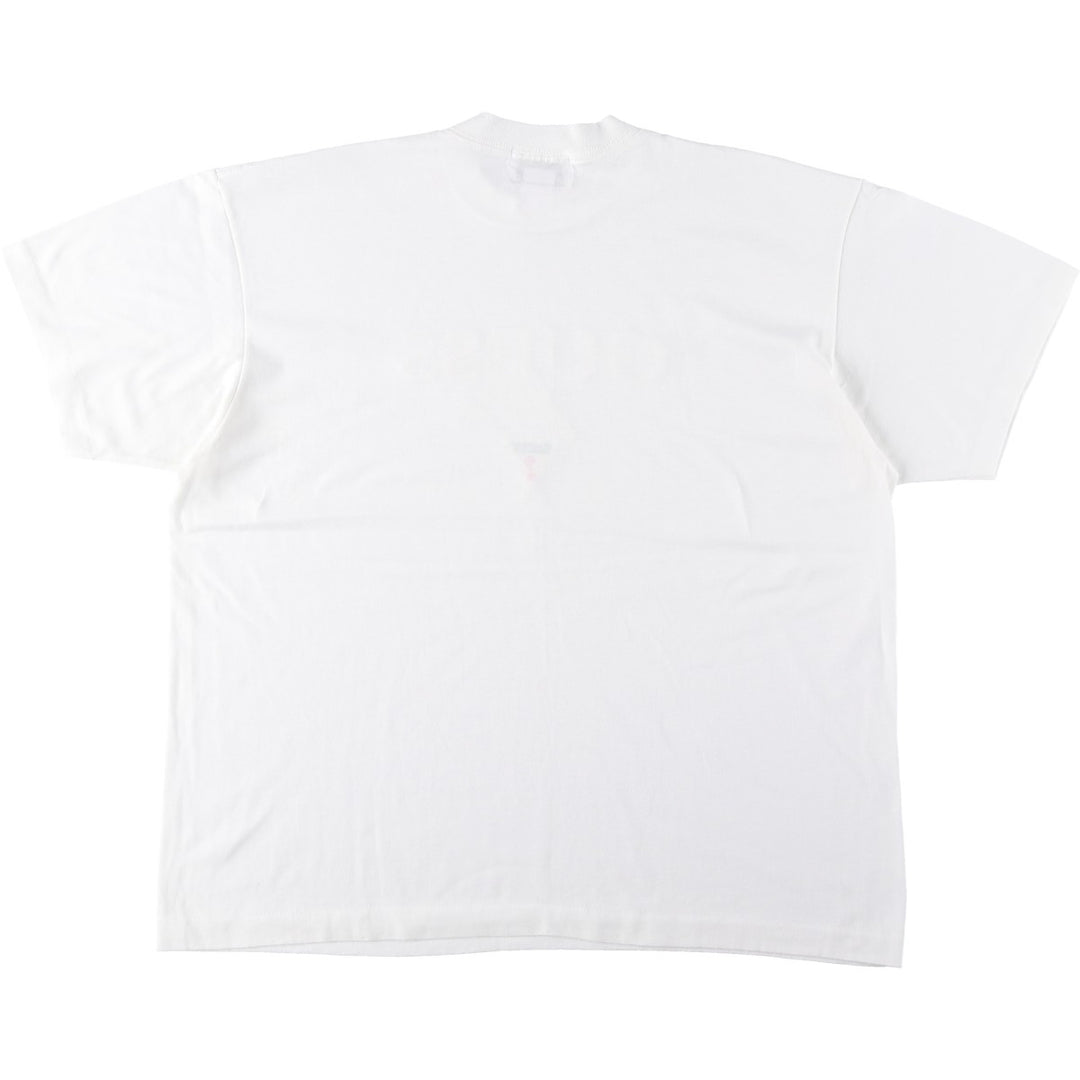 90'S GUESS Short-Sleeve Logo T-Shirt, Made in USA, Men's Size L (Equivalent), Vintage polyester white type Vintage Second Hand