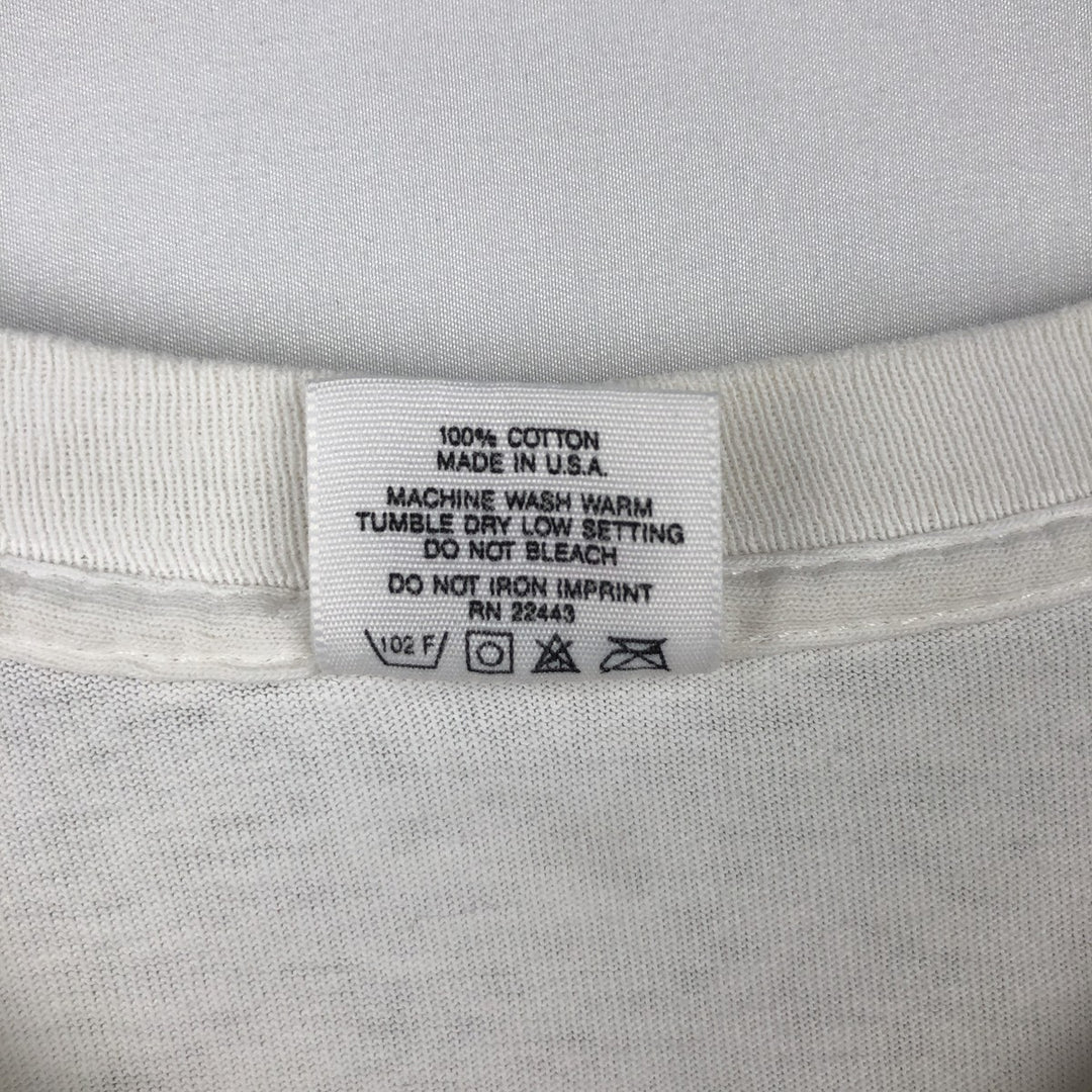 90'S Quiksilver surf/skate t-shirt, made in USA, men's size L equivalent, vintage. cotton white type Vintage Second Hand