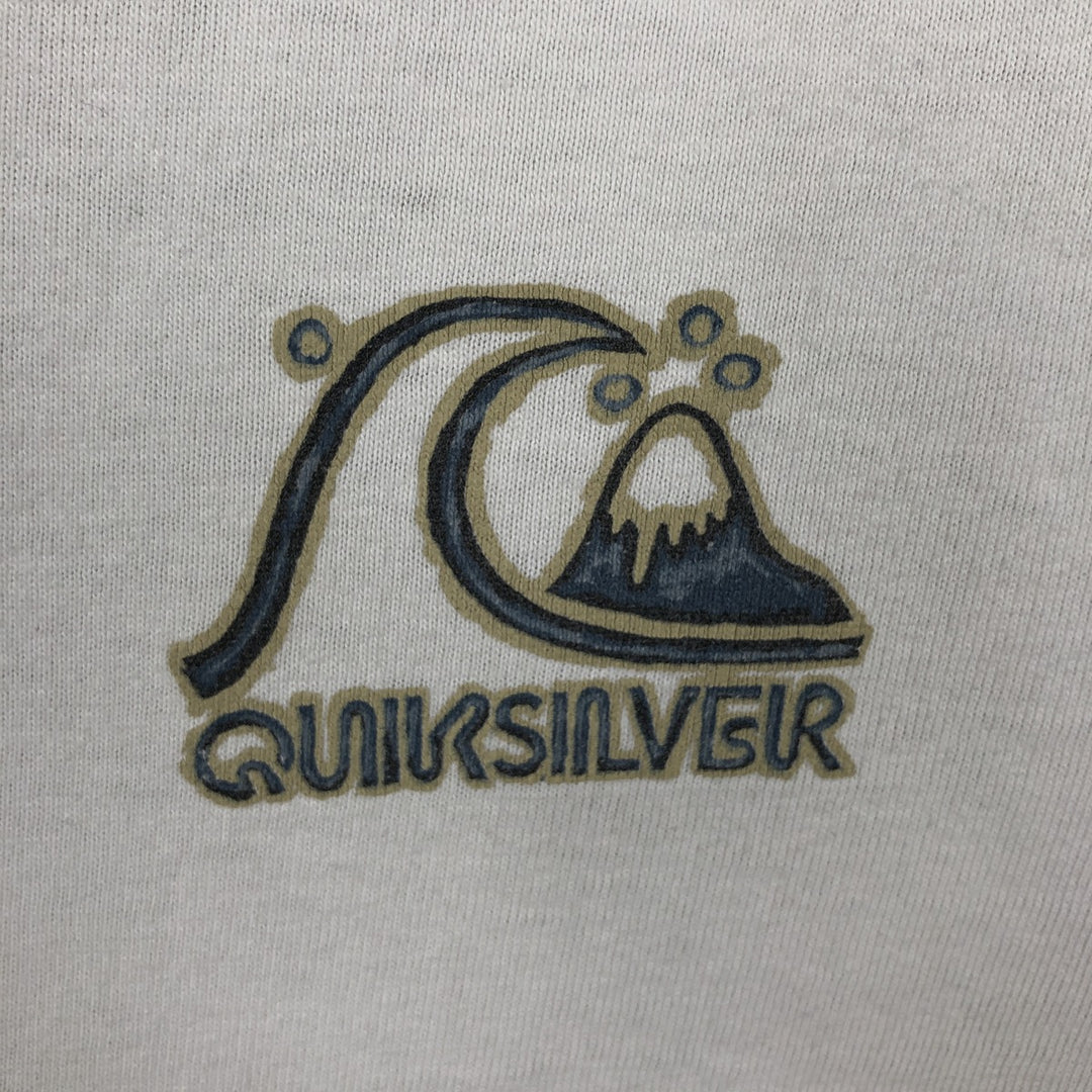 90'S Quiksilver surf/skate t-shirt, made in USA, men's size L equivalent, vintage. cotton white type Vintage Second Hand