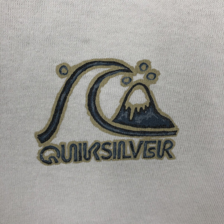 90'S Quiksilver surf/skate t-shirt, made in USA, men's size L equivalent, vintage. cotton white type Vintage Second Hand