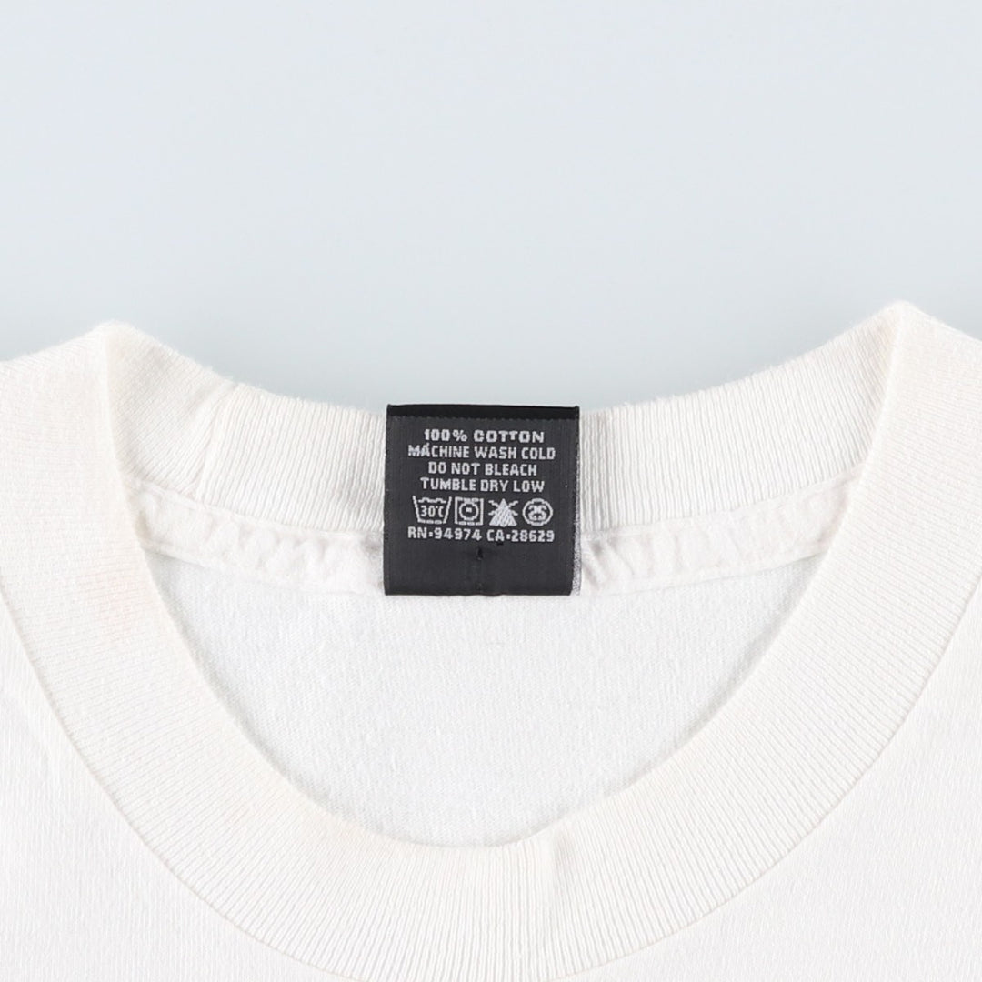 STUSSY surf skate T-shirt, size M for men cotton white type Vintage Second Hand