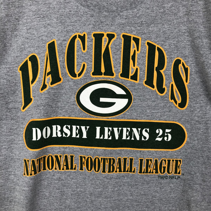 2000'S All Sports NFL Green Bay Packers Sports Print T-Shirt, Made in USA, Men's Size M cotton gray type Vintage Second Hand