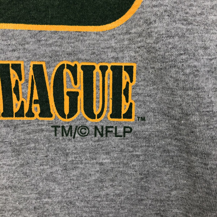 2000'S All Sports NFL Green Bay Packers Sports Print T-Shirt, Made in USA, Men's Size M cotton gray type Vintage Second Hand