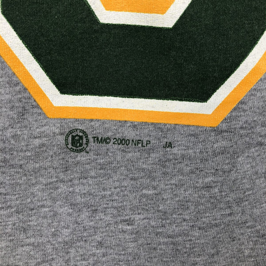 2000'S All Sports NFL Green Bay Packers Sports Print T-Shirt, Made in USA, Men's Size M cotton gray type Vintage Second Hand