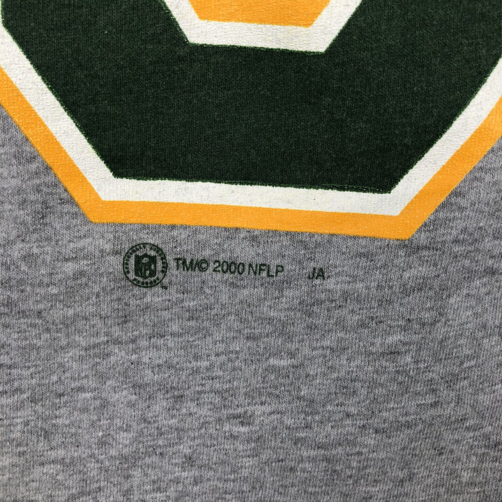 2000'S All Sports NFL Green Bay Packers Sports Print T-Shirt, Made in USA, Men's Size M cotton gray type Vintage Second Hand