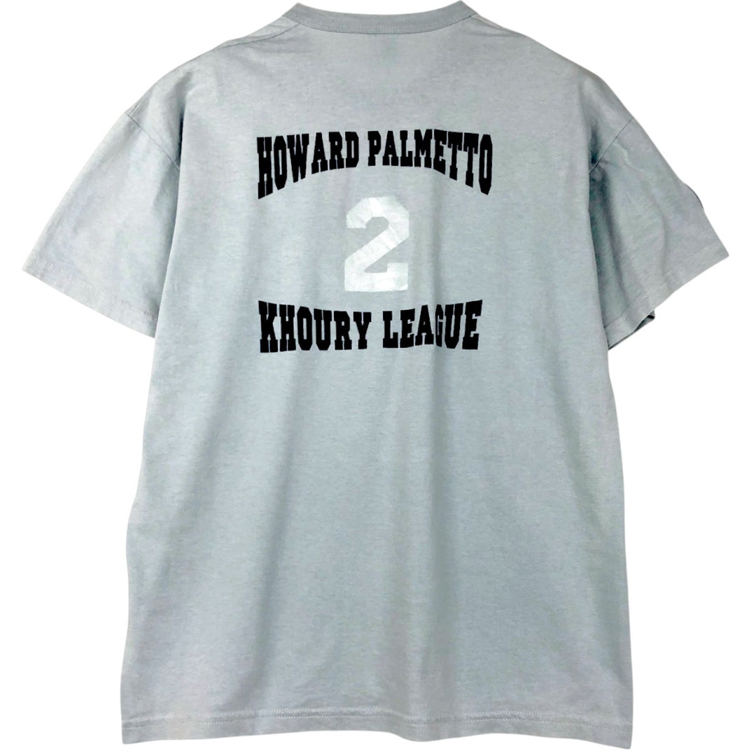 2000'S Russell Henley Neck Sport Print T-Shirt, Men's Size L (approx.) cotton Blue type light blue Vintage Second Hand