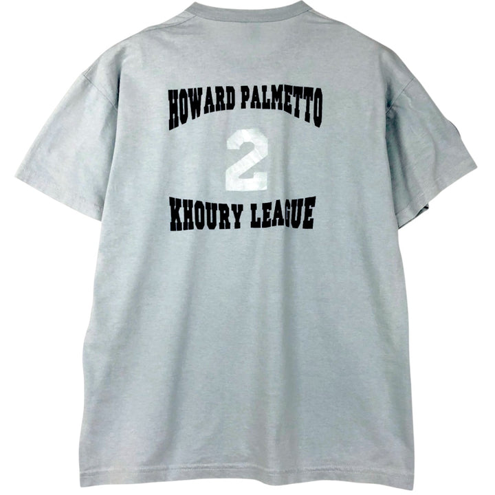 2000'S Russell Henley Neck Sport Print T-Shirt, Men's Size L (approx.) cotton Blue type light blue Vintage Second Hand
