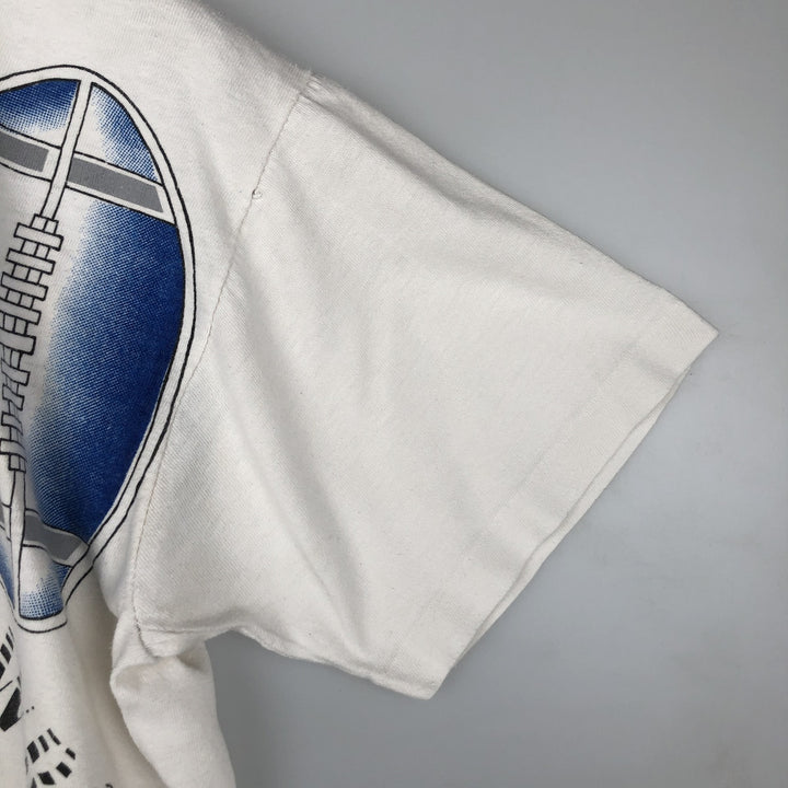 90'S NFL Dallas Cowboys Large Print Sports T-Shirt, Men's Size L (Equivalent), Vintage unclear white type Vintage Second Hand
