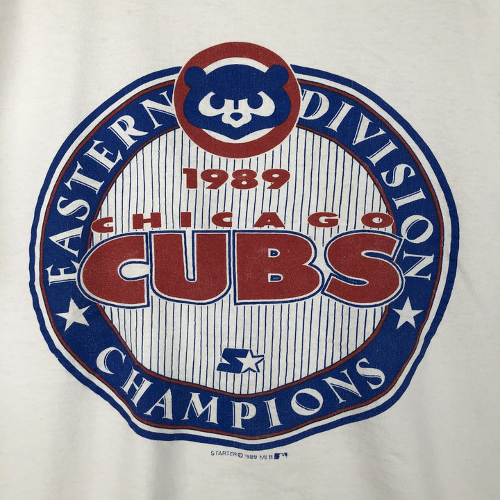 1980'S Fruit of the Loom MLB Chicago Cubs sports print t-shirt, made in USA, men's size XL equivalent, vintage. cotton white type Vintage Second Hand