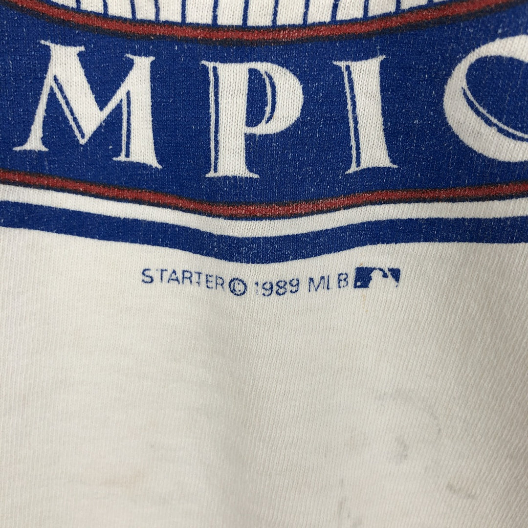 1980'S Fruit of the Loom MLB Chicago Cubs sports print t-shirt, made in USA, men's size XL equivalent, vintage. cotton white type Vintage Second Hand