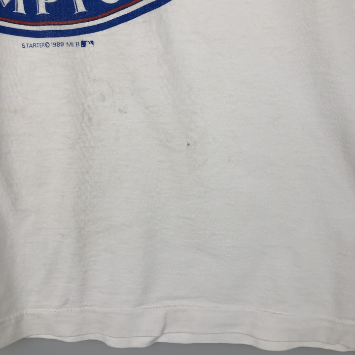 1980'S Fruit of the Loom MLB Chicago Cubs sports print t-shirt, made in USA, men's size XL equivalent, vintage. cotton white type Vintage Second Hand