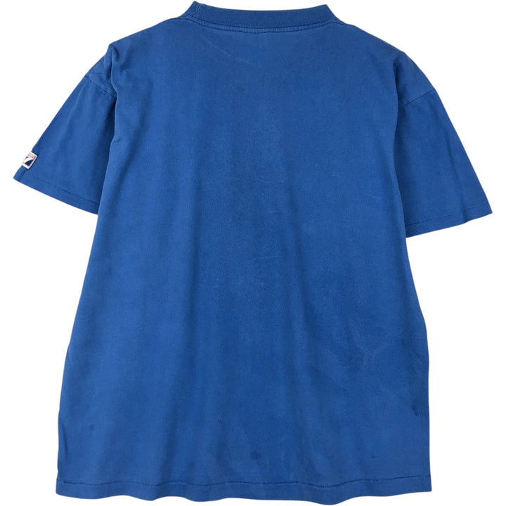90'S Logo 7 MLB Chicago Cubs sports print T-shirt, Made in USA, Men's size M equivalent, Vintage unclear blue type Vintage Second Hand