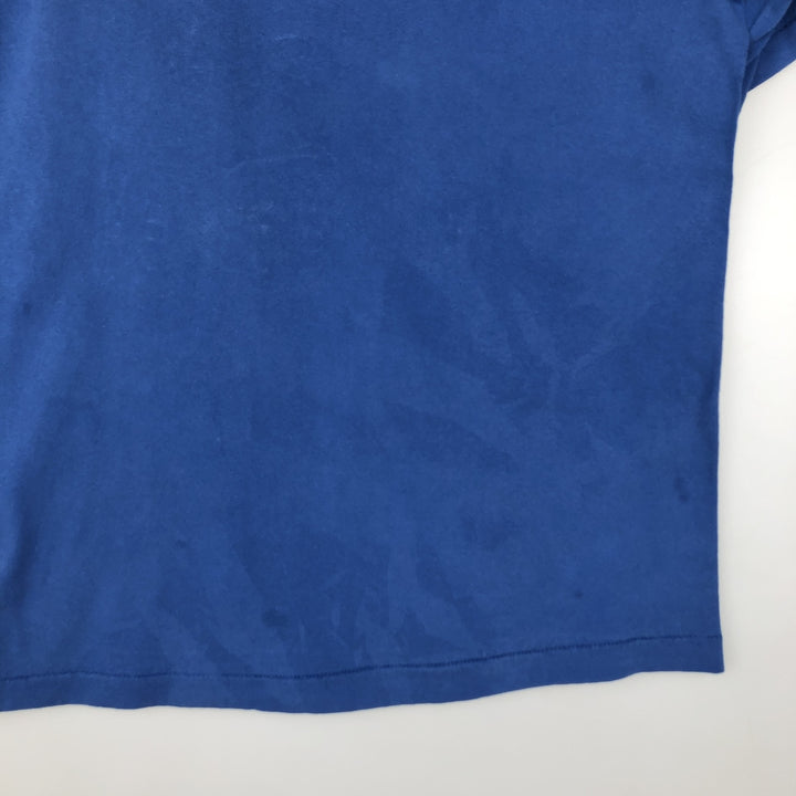 90'S Logo 7 MLB Chicago Cubs sports print T-shirt, Made in USA, Men's size M equivalent, Vintage unclear blue type Vintage Second Hand