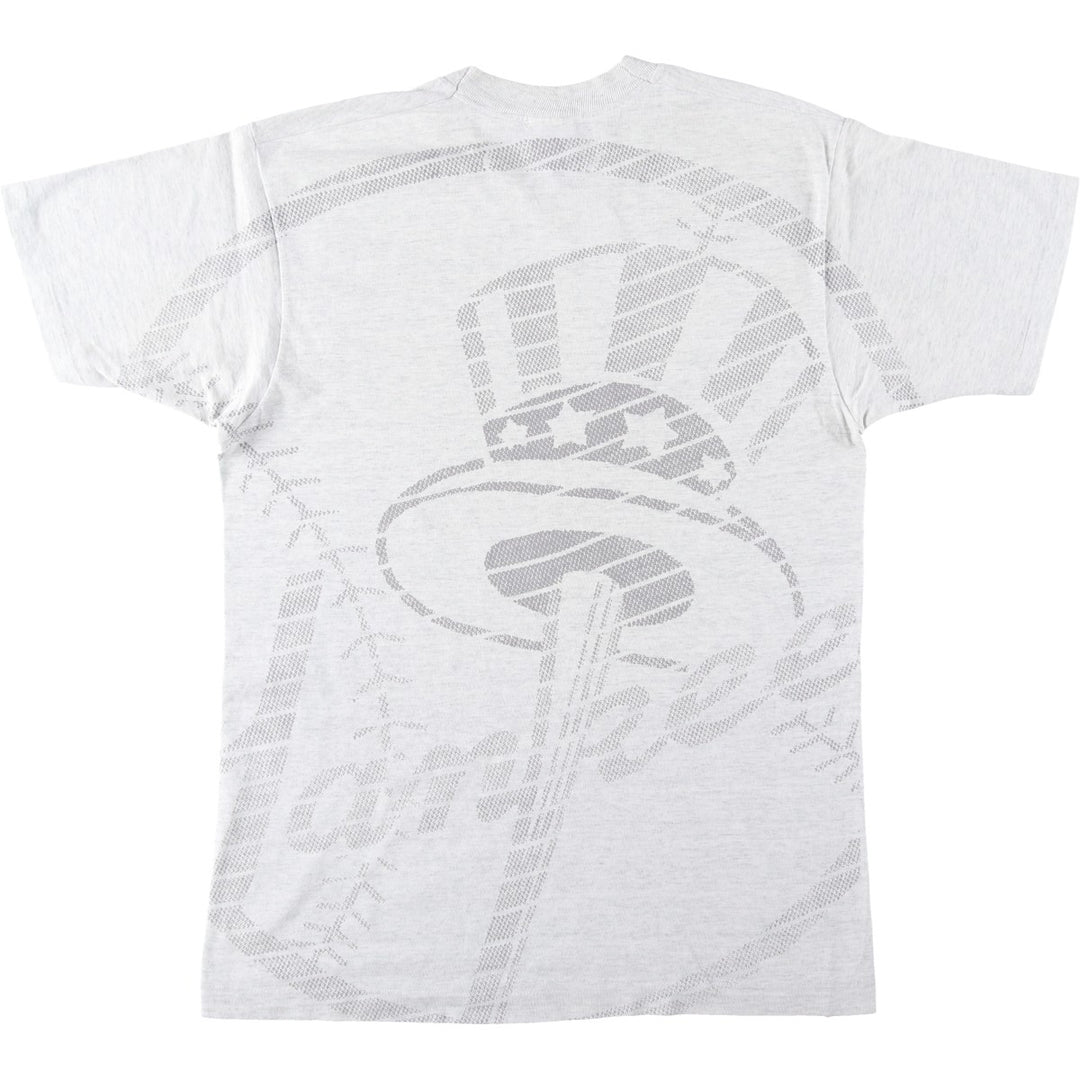 90'S Fruit of the Loom New York Yankees Large Print Sports T-Shirt, Made in Canada, Men's Size L (approx.) cotton gray type Vintage Second Hand