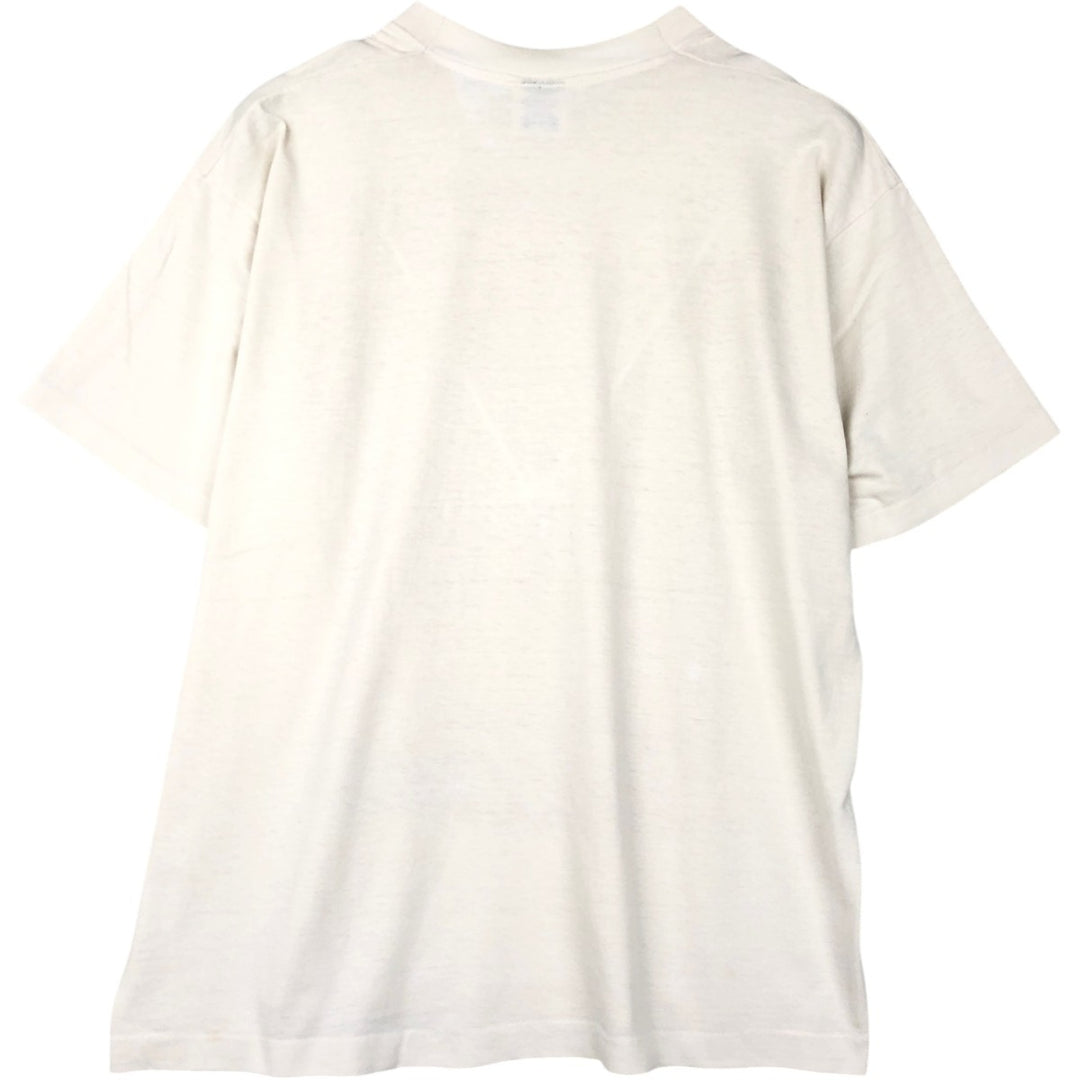 80'S RAMBLERS College T-shirt, Men's XL equivalent, Vintage cotton white type Vintage Second Hand