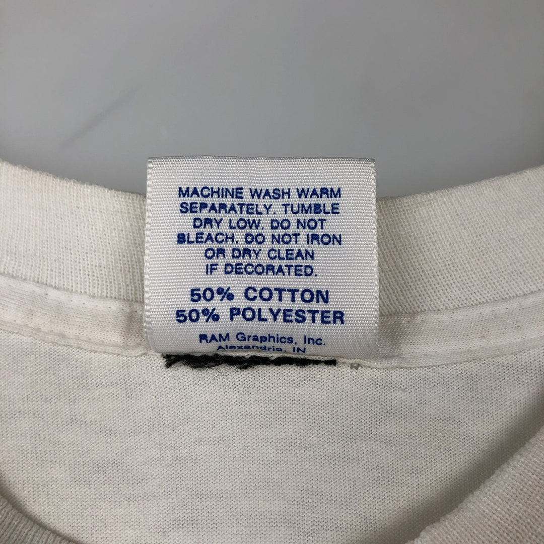 80'S RAMBLERS College T-shirt, Men's XL equivalent, Vintage cotton white type Vintage Second Hand