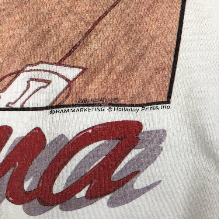 80'S RAMBLERS College T-shirt, Men's XL equivalent, Vintage cotton white type Vintage Second Hand