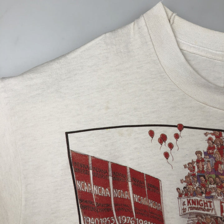 80'S RAMBLERS College T-shirt, Men's XL equivalent, Vintage cotton white type Vintage Second Hand