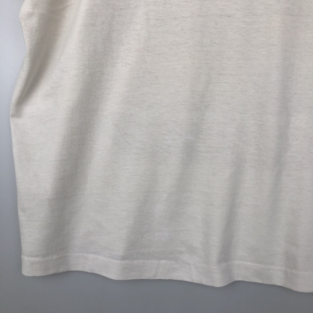 80'S RAMBLERS College T-shirt, Men's XL equivalent, Vintage cotton white type Vintage Second Hand