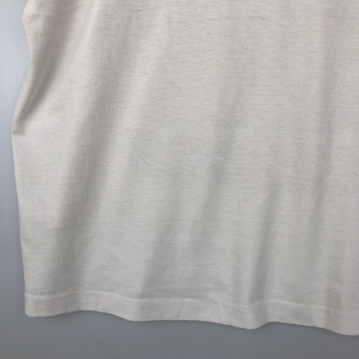 80'S RAMBLERS College T-shirt, Men's XL equivalent, Vintage cotton white type Vintage Second Hand