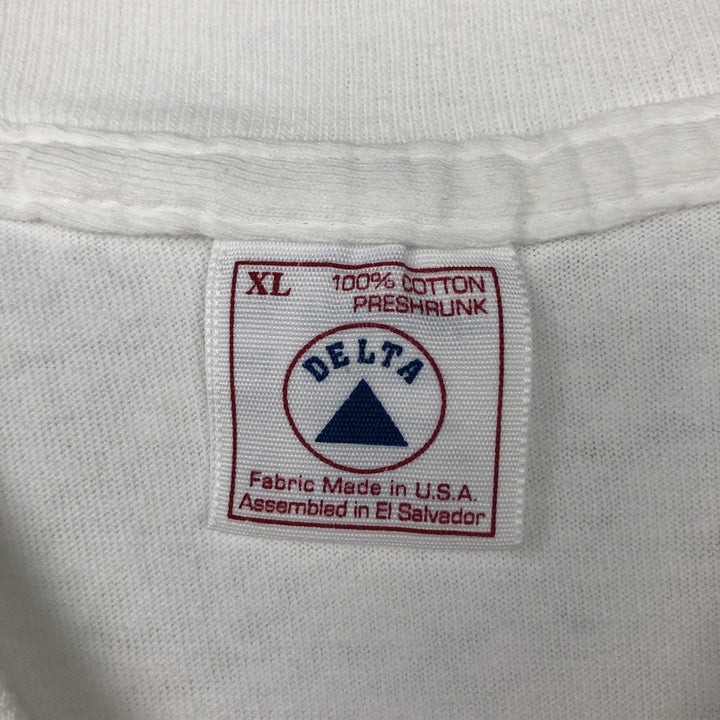90'S Delta NBA Chicago Bulls Logo Print T-Shirt, Men's Size XL (Equivalent), Vintage cotton pale white type Vintage Second Hand