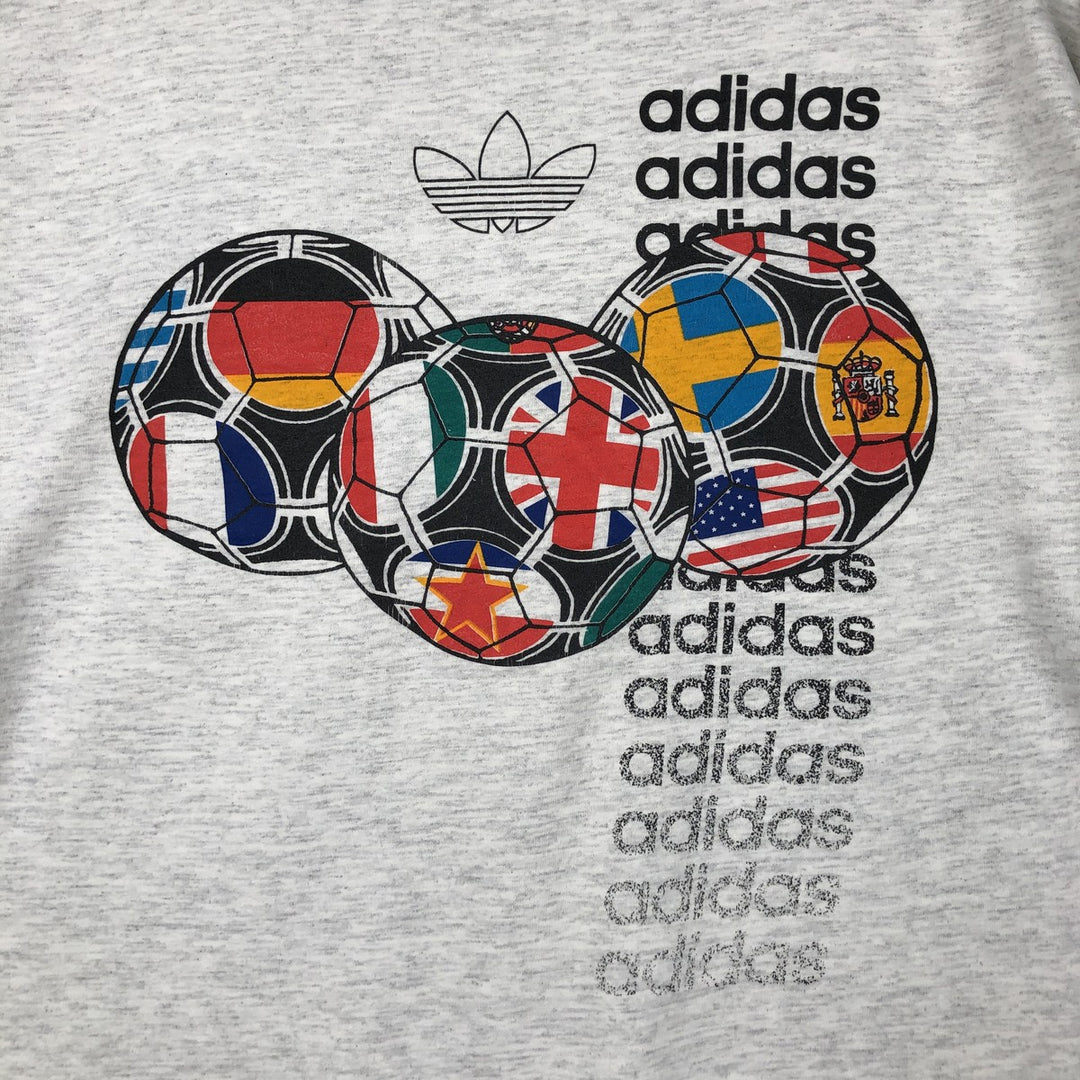 90'S Adidas FIFA World Cup 1994 Sports Print T-Shirt, Made in USA, Men's Size L (approx.), Vintage cotton gray type Vintage Second Hand