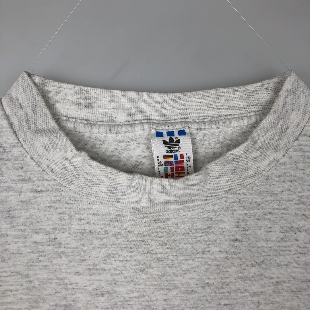 90'S Adidas FIFA World Cup 1994 Sports Print T-Shirt, Made in USA, Men's Size L (approx.), Vintage cotton gray type Vintage Second Hand