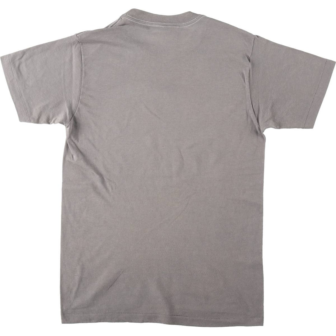 80s-90'S Puma logo print T-shirt, made in USA, men's size M equivalent, vintage. polyester gray type Vintage Second Hand