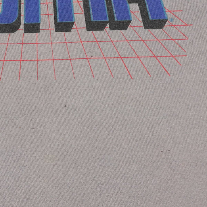 80s-90'S Puma logo print T-shirt, made in USA, men's size M equivalent, vintage. polyester gray type Vintage Second Hand
