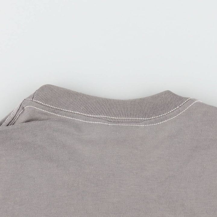 80s-90'S Puma logo print T-shirt, made in USA, men's size M equivalent, vintage. polyester gray type Vintage Second Hand