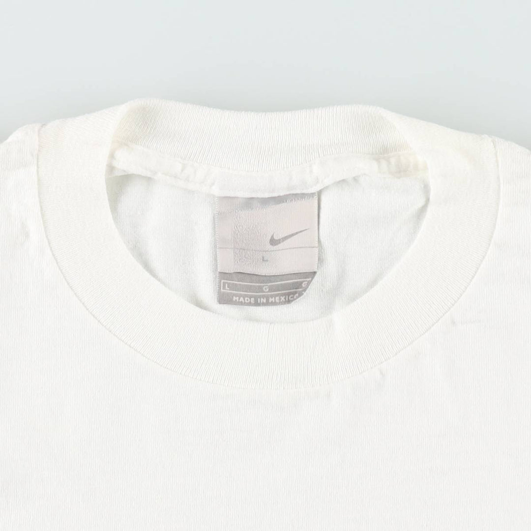 00'S Nike One Point Logo T-shirt Men's L size cotton white type Vintage Second Hand