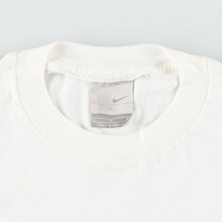 00'S Nike One Point Logo T-shirt Men's L size cotton white type Vintage Second Hand