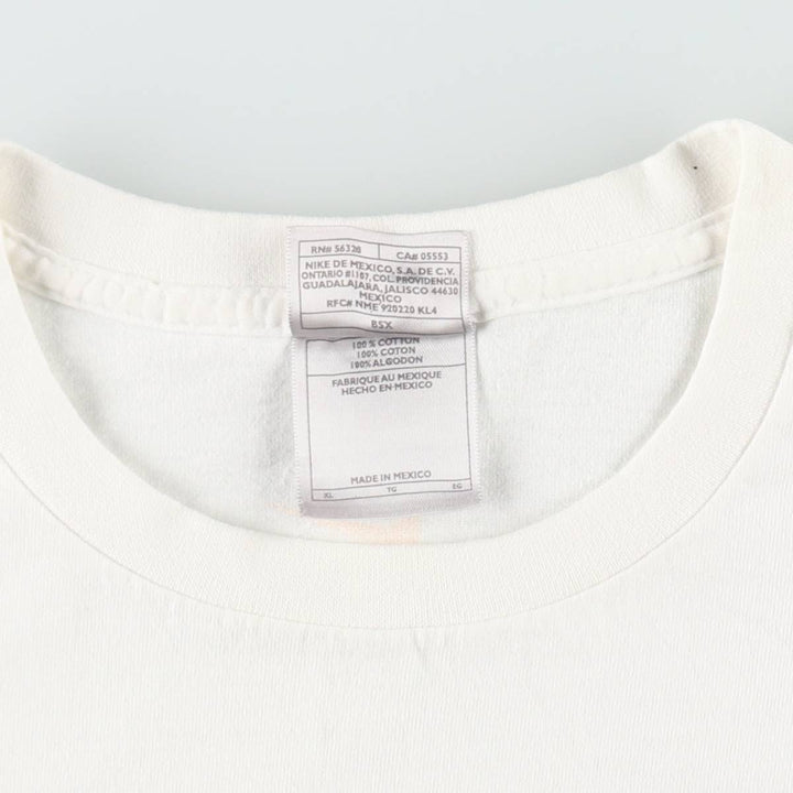 00'S Nike logo print T-shirt, men's XL size cotton white type Vintage Second Hand