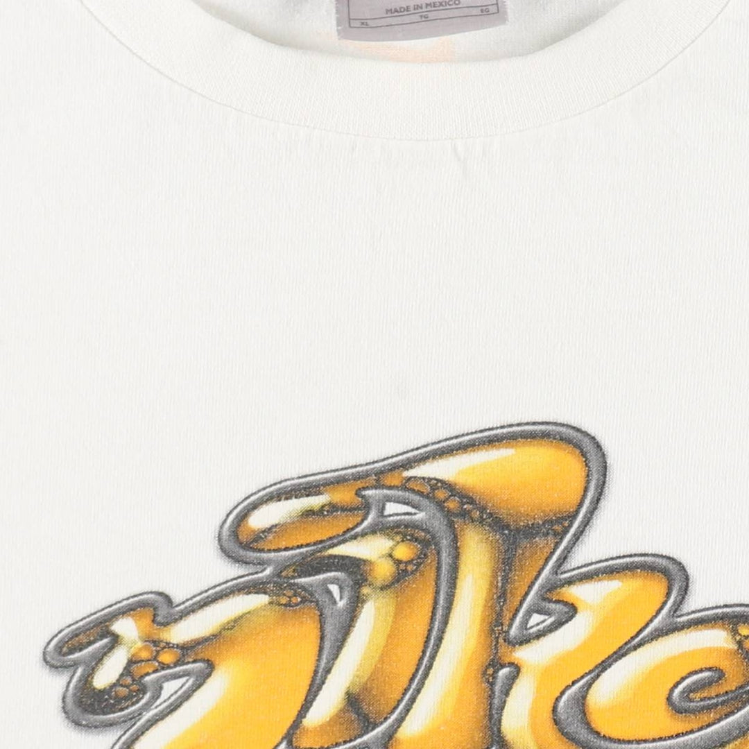 00'S Nike logo print T-shirt, men's XL size cotton white type Vintage Second Hand