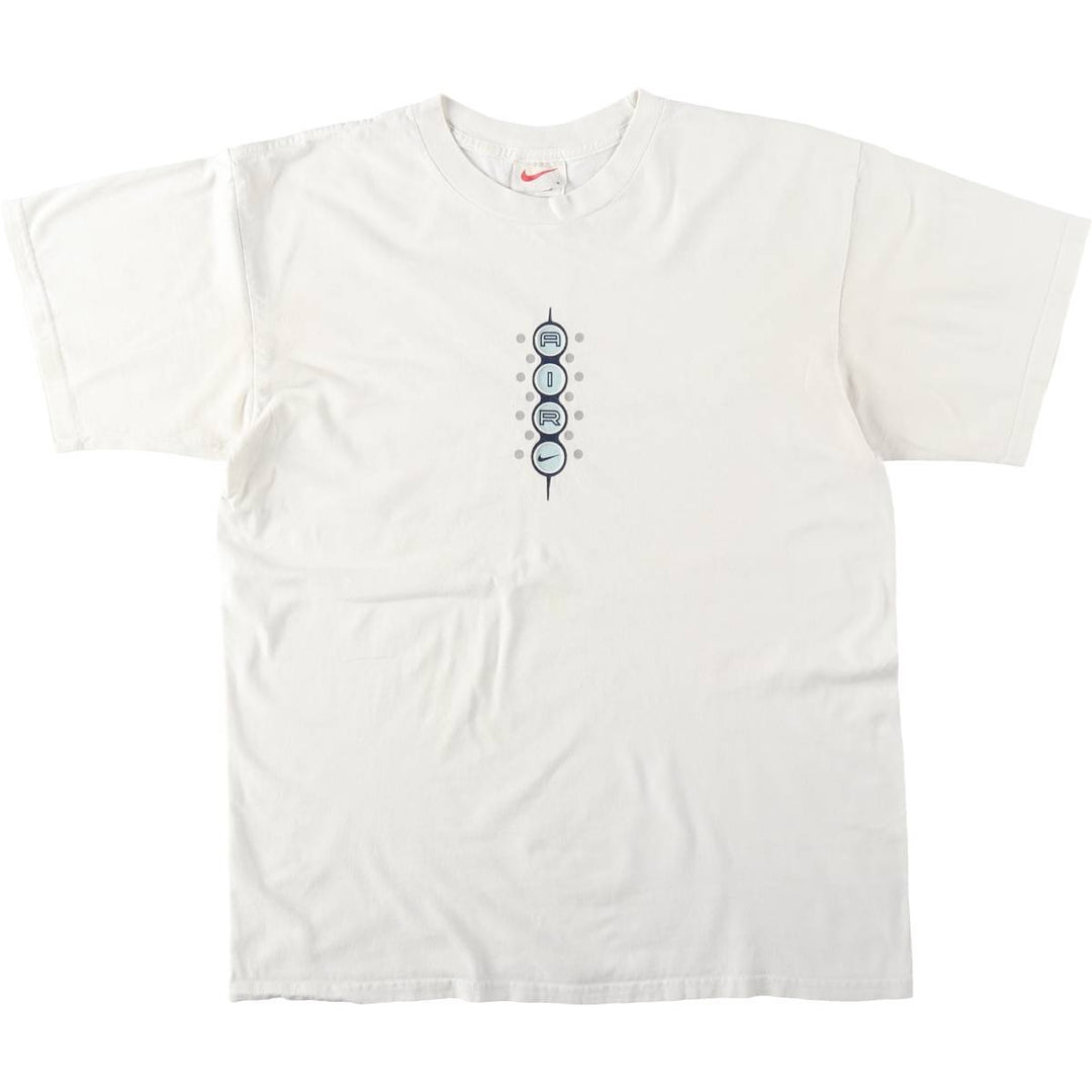 90'S Vintage Nike Logo Print T-Shirt, Men's Size Medium cotton white type Vintage Second Hand